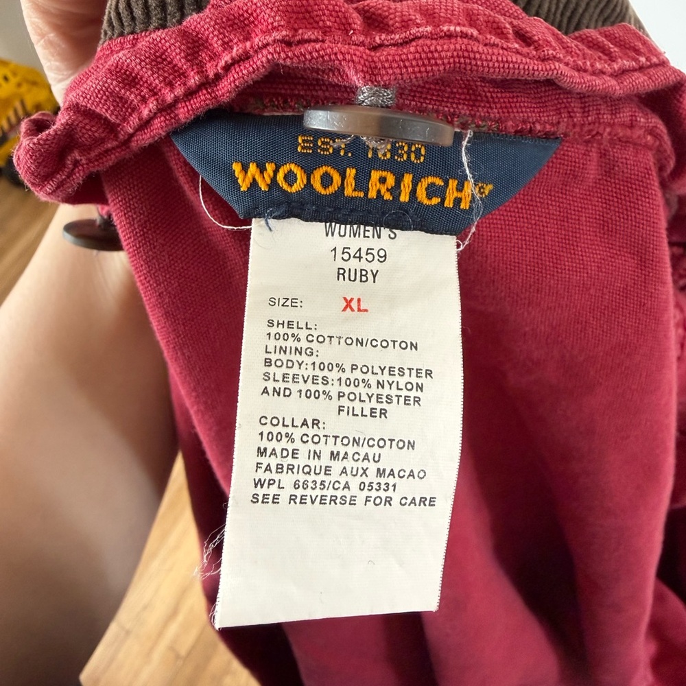 Woolrich Red Ruby Lined Chore Coat Barn Jacket Vi… - image 4